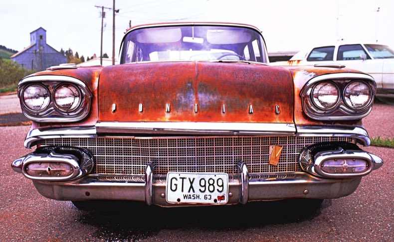 Dorsey Chevrolet, Dorsey Chevrolet in Tekoa WA, Tekoa Wash., Tekoa WA, Palouse, Palouse wheat field, Palouse wheat farm, Mamiya 645, Fuji Velvia 50, Jeff King Photography