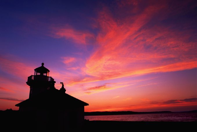 Mukilteo lighthouse, Puget Sound sunset, Mukilteo WA sunset, Mukilteo Wash. sunset, Jeff King Photography, Mamiya 645, Fuji Velvia 50