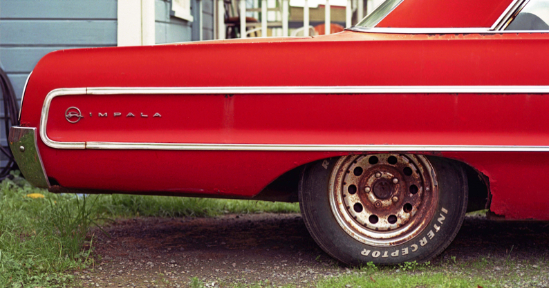 1964 Chevy Impala in Stanwood WA, Stanwood Wash. old car, Jeff King Photography, Kodak Ektar 100
