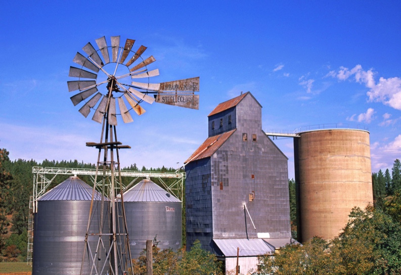 Pine City WA, Pine City Wash., Palouse wheat farm, Palouse windmill, Palouse grain elevator, Jeff King Photography