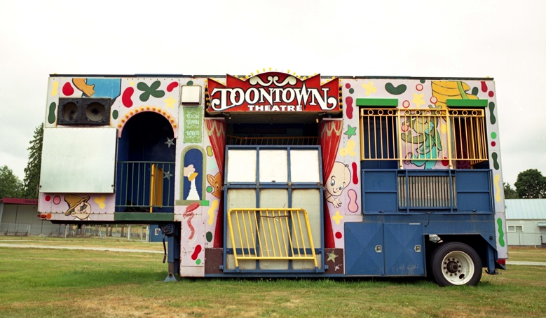 Stanwood Camano Fairgrounds in Stanwood WA, Stanwood Wash., Toontown Theatre, Pioneer Highway, Kodak Portra 400, Jeff King Photography