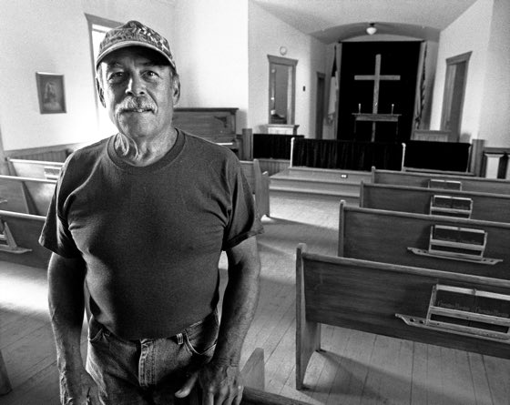 Larry Dodge of Hay WA, Hay Wash., Palouse church, Palouse wheat field, Palouse wheat farm, Kodak T-Max 400, Jeff King Photography