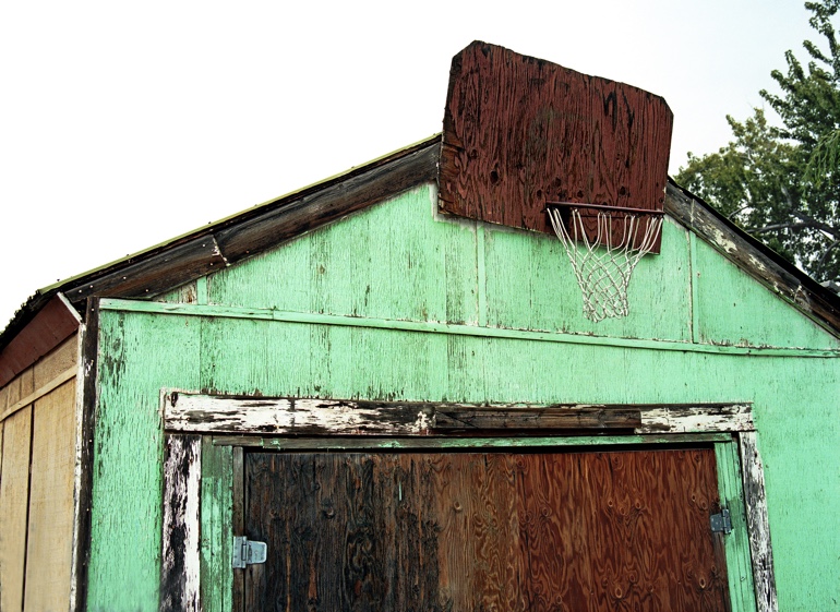 Wenatchee WA, Wenatchee Wash., garage basketball hoop, the sixties, Jeff King Photography, Mamiya 645 Pro, Kodak Portra 400