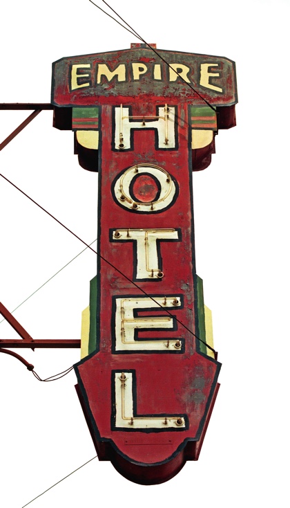 Empire Hotel in Wenatchee WA, Wenaatchee Wash., old hotel sign, Jeff King Photography, Mamiya 645 Pro, Kodak Portra 400