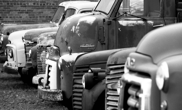 Truck collection in Sprague WA, Sprague Wash., vintage trucks in Sprague WA, Jeff King Photography, Nikon F5