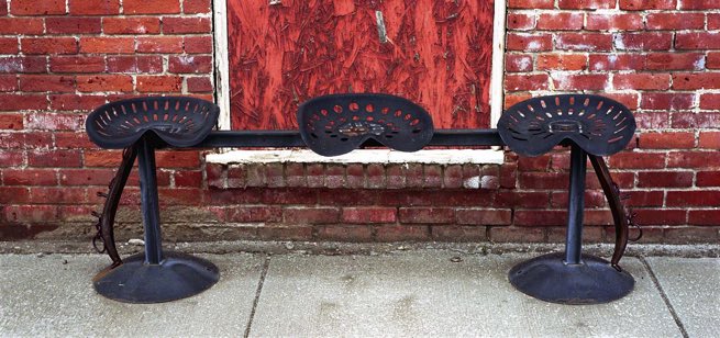 Chairs on sidewalk in Lind WA