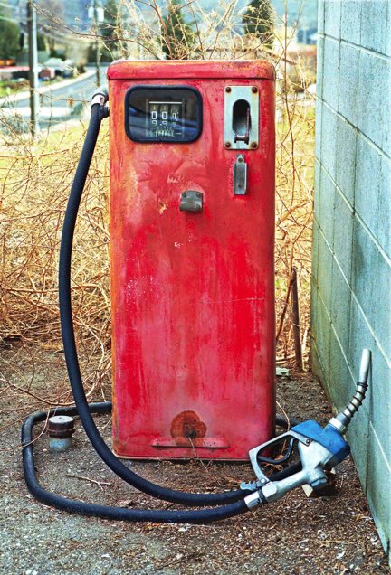 Wenatchee WA, Wenatchee Wash., Farm gas pump in Wenatchee, Sunnyslope Wenatchee, Wenatchee apple orchard, Kodak Portra 400, Mamiya 645, Jeff King Photography