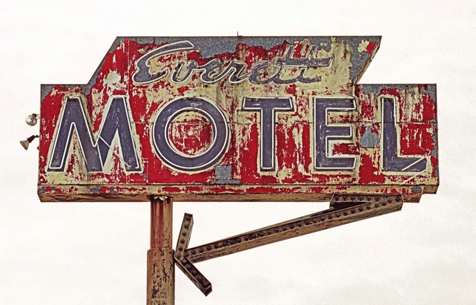 Everett Motel, Everett WA, Everett Wash., Everett Motel sign, Kodak Ektar 100, Jeff King Photography, Mamiya 645