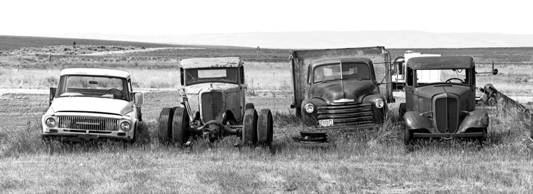 Waterville Plateau, Withrow WA, Withrow Wash., Antique cars in Withrow WA, Waterville Wheat Field, Kodak T-Max 400, Jeff King Photography, Mamiya 645 Pro