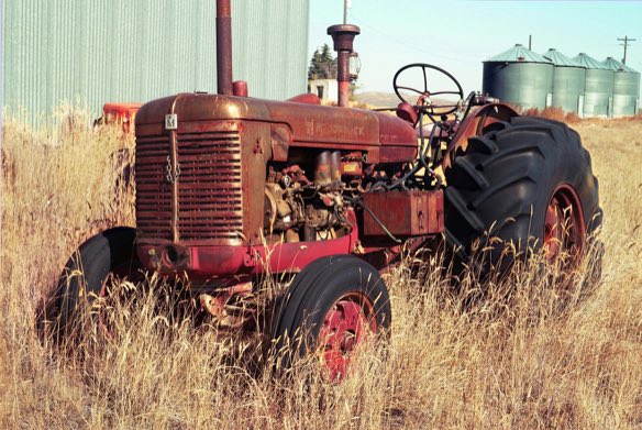 Farm tractor in Withrow WA, farm tractor on the Waterville Plateau, Jeff King Photography