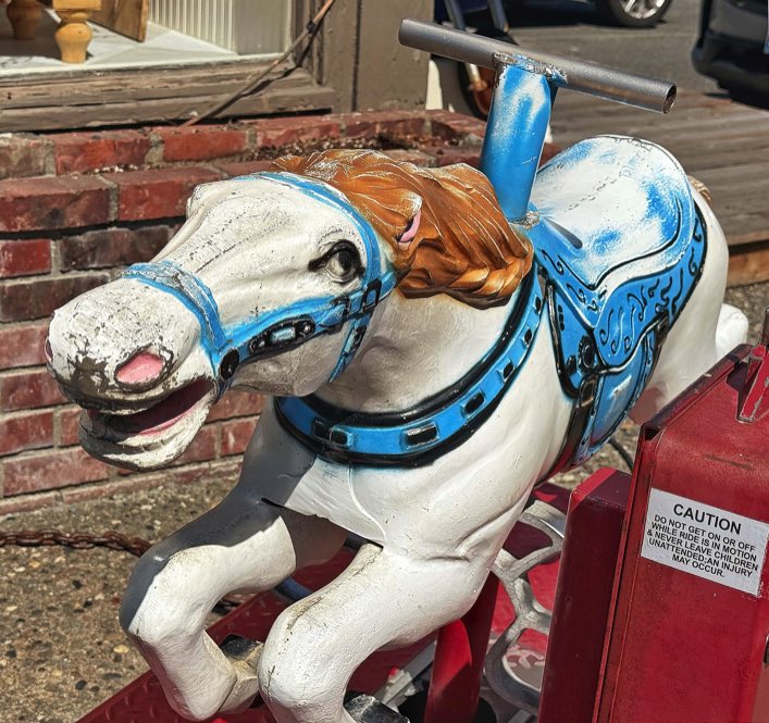 Coin operated horse in LaConnor WA