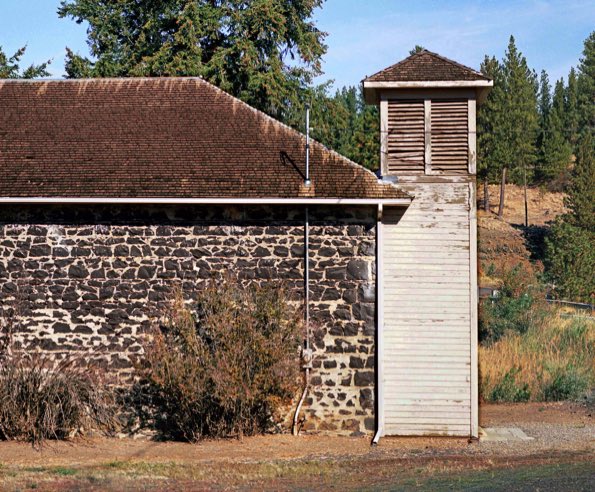 Pioneer church in Pine City WA, Pine City WA, Pine City Wash., Pine City WA church, Pine City pioneer church, Palouse wheat field, Palouse wheat country, Kodak Ektar 100, Mamiya 645 Pro, Jeff King Photography