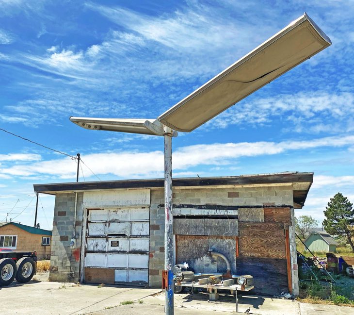 Retired gas station in Othello WA, Othello Wash., Abandoned gas station in Othello WA, iPhone 11