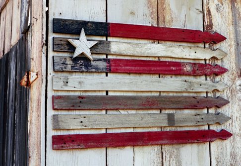 American flag near a Palouse wheat farm in Benge WA, Benge Wash., Benge WA, Benge WA American flag, Americana, Jeff King Photography, Kodak Portra 400
