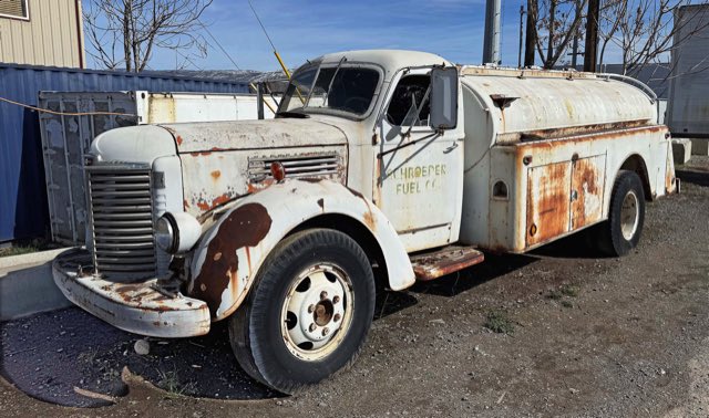 Retired fuel tank truck in Wenatchee WA