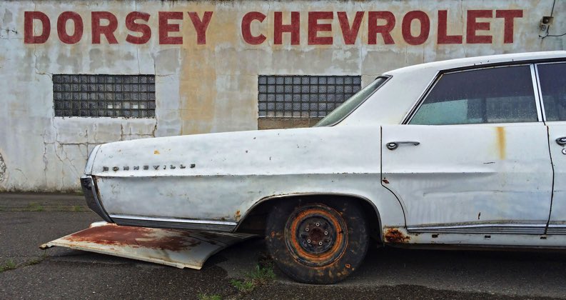 Dorsey Chevrolet in Tekoa WA, Tekoa WA, Tekoa Wash., Kodak Ektar 100, Mamiya 645 Pro, Jeff King Photography